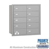 4B+ Horizontal Mailbox - 5 Door High Unit - 10 B Doors - Rear Loading - Private Access