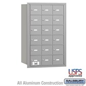 4B+ Horizontal Mailbox - 6 Door High Unit - 18 A Doors - Rear Loading - USPS Access