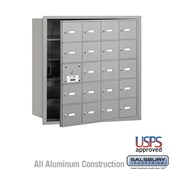 4B+ Horizontal Mailbox - 5 Door High Unit - 20 A Doors (19 usable) - Front Loading - USPS Access