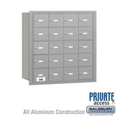 4B+ Horizontal Mailbox - 5 Door High Unit - 20 A Doors - Rear Loading - Private Access