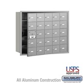 4B+ Horizontal Mailbox - 5 Door High Unit - 25 A Doors (24 usable) - Front Loading - USPS Access