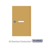 Replacement Door and Lock - Standard C Size - for 4B+ Horizontal Mailbox - with (2) Keys - Gold