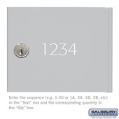 Custom Door Engraving - Regular - for Aluminum 4B+ Horizontal Mailbox Door