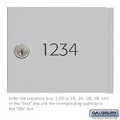 Custom Door Engraving - Black Filled - for Aluminum 4B+ Horizontal Mailbox Door