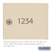 Custom Door Engraving - Black Filled - for Sandstone 4B+ Horizontal Mailbox Door