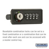 Resettable Combination Lock - for 4B+ Horizontal Mailbox Door