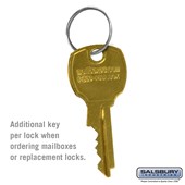 Additional Key - for 4B+ Horizontal Mailbox Standard Lock