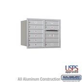 Recessed Mounted 4C Horizontal Mailbox - 6 Door High Unit (23 7/8 Inches) - Double Column - 9 MB1 Doors - Rear Loading - USPS Access