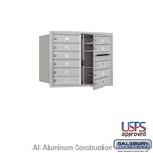 Recessed Mounted 4C Horizontal Mailbox - 6 Door High Unit (23 7/8 Inches) - Double Column - 10 MB1 Doors - Front Loading - USPS Access