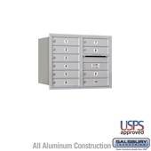 Recessed Mounted 4C Horizontal Mailbox - 6 Door High Unit (23 7/8 Inches) - Double Column - 10 MB1 Doors - Rear Loading - USPS Access