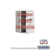 Recessed Mounted 4C Horizontal Mailbox - 6 Door High Unit (23 7/8 Inches) - Single Column - 3 MB1 Doors - Custom Color - Front Loading - USPS Access