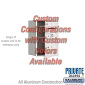 Recessed Mounted 4C Horizontal Mailbox (Includes Master Commercial Locks) - 6 Door High Unit (23 7/8 Inches) - Single Column - Custom Unit - Custom Color - Front Loading - Private Access