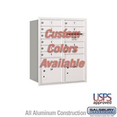 Recessed Mounted 4C Horizontal Mailbox - 10 Door High Unit (37 7/8 Inches) - Double Column - 10 MB1 Doors / 1 PL4 and 1 PL4.5 - Custom Color - Rear Loading - USPS Access