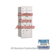 Recessed Mounted 4C Horizontal Mailbox (Includes Master Commercial Lock) - 10 Door High Unit (37 7/8 Inches) - Single Column - 4 MB1 Doors / 1 PL4.5 - Custom - Rear Loading - Private Access