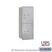 Recessed Mounted 4C Horizontal Mailbox - 10 Door High Unit (37 7/8 Inches) - Single Column - Stand-Alone Parcel Locker - 2 PL5s - Rear Loading - USPS Access