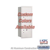 Recessed Mounted 4C Horizontal Mailbox - 10 Door High Unit (37 7/8 Inches) - Single Column - Stand-Alone Parcel Locker - 2 PL5s - Custom Color - Rear Loading - USPS Access