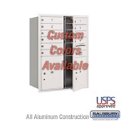 Recessed Mounted 4C Horizontal Mailbox - 11 Door High Unit (41 3/8 Inches) - Double Column - 10 MB1 Doors / 2 PL5s - Custom Color - Front Loading - USPS Access