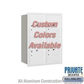 Recessed Mounted 4C Horizontal Mailbox (Includes Master Commercial Locks) - 11 Door High Unit (41 3/8 Inches) - Double Column - Stand-Alone Parcel Locker - 2 PL5's and 2 PL6's - Custom - Rear Loading - Private Access