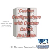Recessed Mounted 4C Horizontal Mailbox (Includes Master Commercial Locks) - 11 Door High Unit (41 3/8 Inches) - Double Column - Custom Unit - Custom Color - Front Loading - Private Access