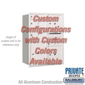 Recessed Mounted 4C Horizontal Mailbox (Includes Master Commercial Locks) - 11 Door High Unit (41 3/8 Inches) - Double Column - Custom Unit - Custom Color - Rear Loading - Private Access