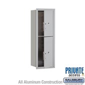 Recessed Mounted 4C Horizontal Mailbox (Includes Master Commercial Locks) - 11 Door High Unit (41 3/8 Inches) - Single Column - Stand-Alone Parcel Locker - 1 PL5 and 1 PL6 - Front Loading - Private Access