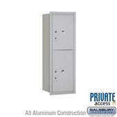 Recessed Mounted 4C Horizontal Mailbox (Includes Master Commercial Locks) - 11 Door High Unit (41 3/8 Inches) - Single Column - Stand-Alone Parcel Locker - 1 PL5 and 1 PL6 - Rear Loading - Private Access