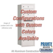 Recessed Mounted 4C Horizontal Mailbox (Includes Master Commercial Locks) - 11 Door High Unit (41 3/8 Inches) - Single Column - Custom Unit - Custom Color - Rear Loading - Private Access