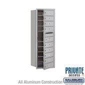 Recessed Mounted 4C Horizontal Mailbox (Includes Master Commercial Lock) - 11 Door High Unit (41 3/8 Inches) - Single Column - 9 MB1 Doors - Front Loading - Private Access