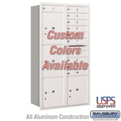 Recessed Mounted 4C Horizontal Mailbox - Maximum Height Unit (57 1/8 Inches) - Double Column - 10 MB1 Doors / 2 PL4.5's and 2 PL5 - Custom Color - Rear Loading - USPS Access