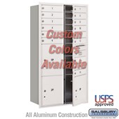 Recessed Mounted 4C Horizontal Mailbox - Maximum Height Unit (57 1/8 Inches) - Double Column - 15 MB1 Doors / 2 PL4.5's and 1 PL5 - Custom Color - Front Loading - USPS Access