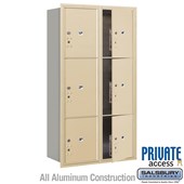Recessed Mounted 4C Horizontal Mailbox (Includes Master Commercial Locks) - Maximum Height Unit (57 1/8 Inches) - Double Column - Stand-Alone Parcel Locker - 2 PL4.5's, 2 PL5's and 2 PL6's - Front Loading - Private Access