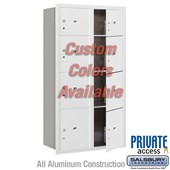 Recessed Mounted 4C Horizontal Mailbox (Includes Master Commercial Locks) - Maximum Height Unit (57 1/8 Inches) - Double Column - Stand-Alone Parcel Locker - 2 PL3's, 4 PL4's and 2 PL4.5's - Custom - Front Loading - Private Access