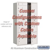 Recessed Mounted 4C Horizontal Mailbox - Maximum Height Unit (57 1/8 Inches) - Double Column - Custom Unit - Custom Color - Front Loading - USPS Access