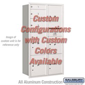 Recessed Mounted 4C Horizontal Mailbox - Maximum Height Unit (57 1/8 Inches) - Double Column - Custom Unit - Custom Color - Rear Loading - USPS Access