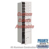 Recessed Mounted 4C Horizontal Mailbox (Includes Master Commercial Locks) - Maximum Height Unit (57 1/8 Inches) - Single Column - 6 MB1 Doors / 1 PL3 and 1 PL4.5 - Custom Color - Front Loading - Private Access