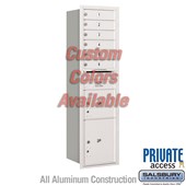 Recessed Mounted 4C Horizontal Mailbox (Includes Master Commercial Locks) - Maximum Height Unit (57 1/8 Inches) - Single Column - 6 MB1 Doors / 1 PL3 and 1 PL4.5 - Custom Color - Rear Loading - Private Access