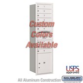 Recessed Mounted 4C Horizontal Mailbox - Maximum Height Unit (57 1/8 Inches) - Single Column - 9 MB1 Doors / 1 PL4.5 - Custom Color - Rear Loading - USPS Access