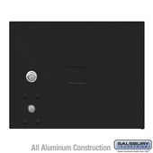 Replacement Parcel Locker - Door and Tenant Lock - for Standard 3 High (PL3) 4C Horizontal Parcel Locker - with (3) Keys - Black