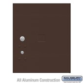 Replacement Parcel Locker Door and Tenant Lock - for Standard 4.5 High (PL4.5) 4C Horizontal Parcel Locker - with (3) Keys - Bronze