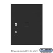 Replacement Parcel Locker - Door and Tenant Lock - for Standard 5 High (PL5) 4C Horizontal Parcel Locker - with (3) Keys - Black