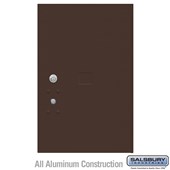 Replacement Parcel Locker Door and Tenant Lock - for Standard 6 High (PL6) 4C Horizontal Parcel Locker - with (3) Keys  - Bronze