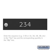 Custom Door Engraving - Regular - for Black 4C Horizontal Mailbox and Parcel Locker Door