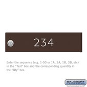 Custom Door Engraving - Regular - for Bronze 4C Horizontal Mailbox and Parcel Locker Door