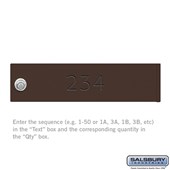 Custom Door Engraving - Black Filled - for Bronze 4C Horizontal Mailbox and Parcel Locker Door