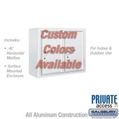 Surface Mounted 4C Horizontal (Includes 3706D-2PCFP Parcel Locker, 3806D-CST Enclosure and Master Commercial Locks) - 6 Door High Unit (24 1/2 Inches) - Double Column - Stand-Alone Parcel Locker - 2 PL6's - Custom Color - Front Loading - Private Access   