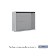 4C Horizontal Mailbox Enclosure - for 6 Door High Unit - Double Column - Surface Mounted
