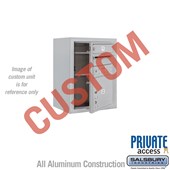 Surface Mounted 4C Horizontal Mailbox Unit (Includes 3706S-CAFP Mailbox, 3806S-ALM Enclosure and Master Commercial Locks) - 6 Door High Unit (24 1/2 Inches) - Single Column - Custom Unit - Aluminum - Front Loading - Private Access
