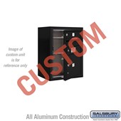 Surface Mounted 4C Horizontal Mailbox Unit (Includes 3706S-CBFU Mailbox and 3806S-BLK Enclosure) - 6 Door High Unit (24 1/2 Inches) - Single Column - Custom Unit - Black - Front Loading - USPS Access
