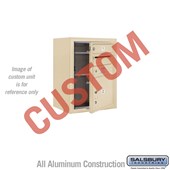Surface Mounted 4C Horizontal Mailbox Unit (Includes 3706S-CSFU Mailbox and 3806S-SAN Enclosure) - 6 Door High Unit (24 1/2 Inches) - Single Column - Custom Unit - Sandstone - Front Loading - USPS Access
