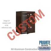 Surface Mounted 4C Horizontal Mailbox Unit (Includes 3706S-CZFP Mailbox, 3806S-BRZ Enclosure and Master Commercial Locks) - 6 Door High Unit (24 1/2 Inches) - Single Column - Custom Unit - Bronze - Front Loading - Private Access